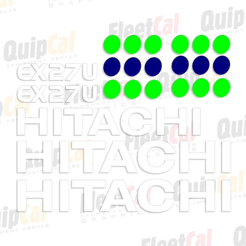 Hitachi EX27U Marking Decal Set