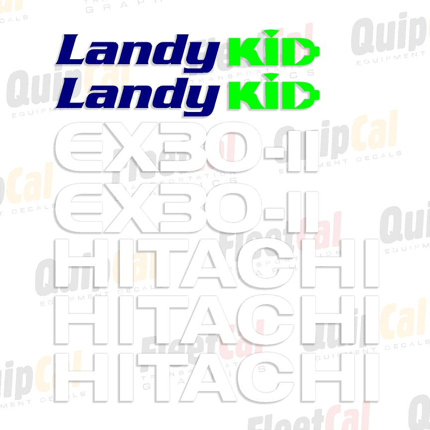 Hitachi EX30-2 Landy Marking Decal Set