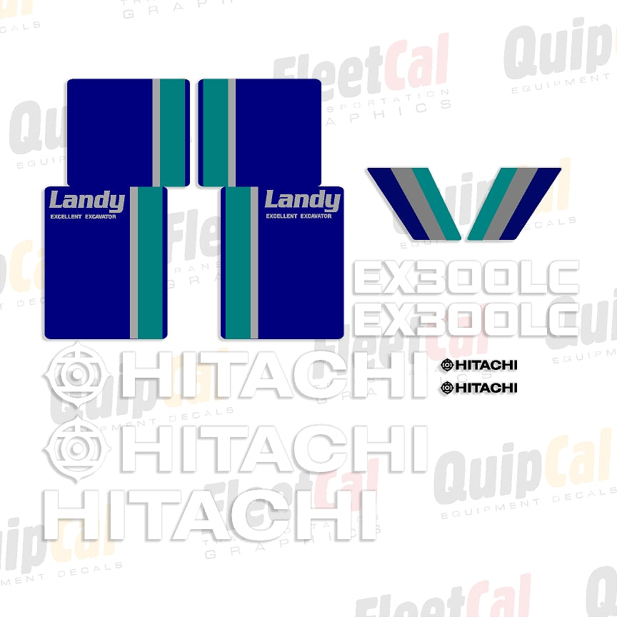 Hitachi EX300 LC-2 Marking Decal Set