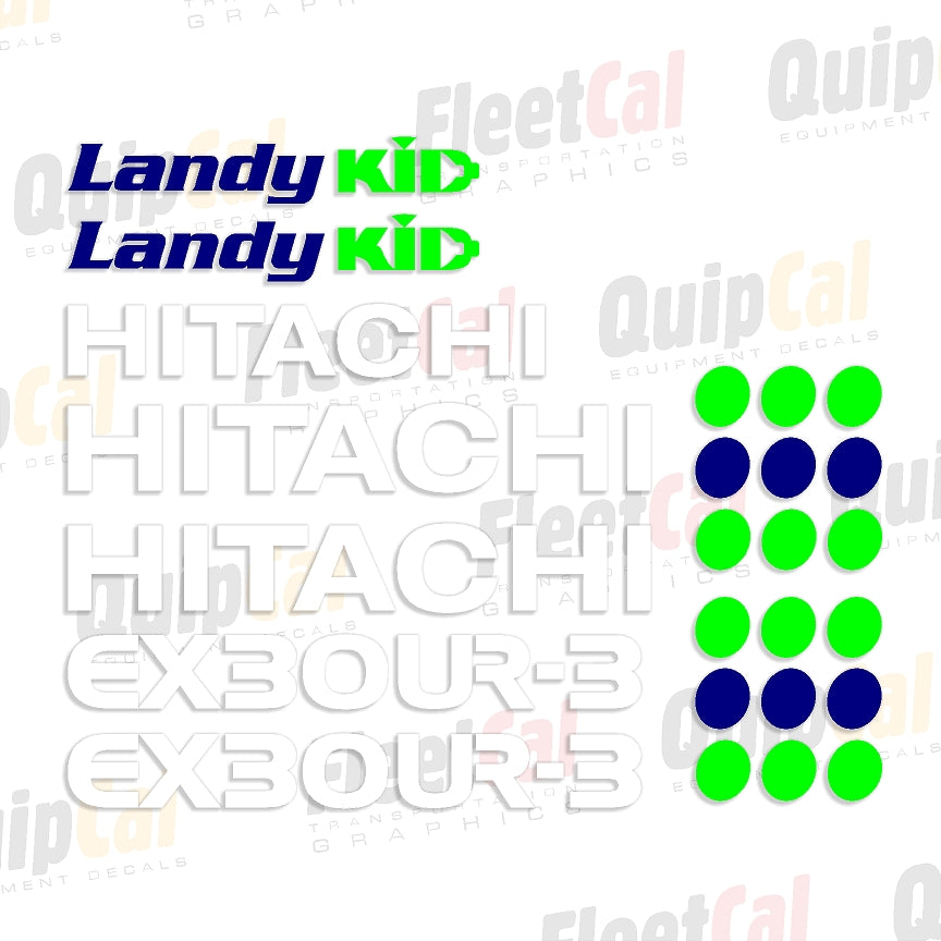 Hitachi EX30 UR-3 Landy Marking Decal Set