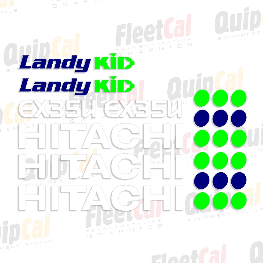 Hitachi EX35U Landy Marking Decal Set