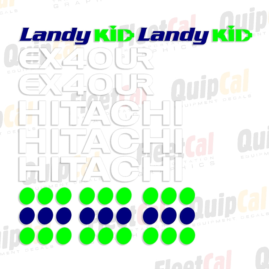 Hitachi EX40 UR-3 Landy Marking Decal Set