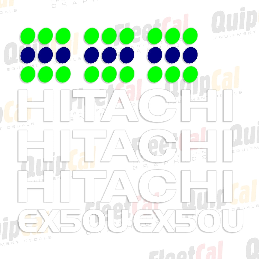 Hitachi EX50U Marking Decal Set