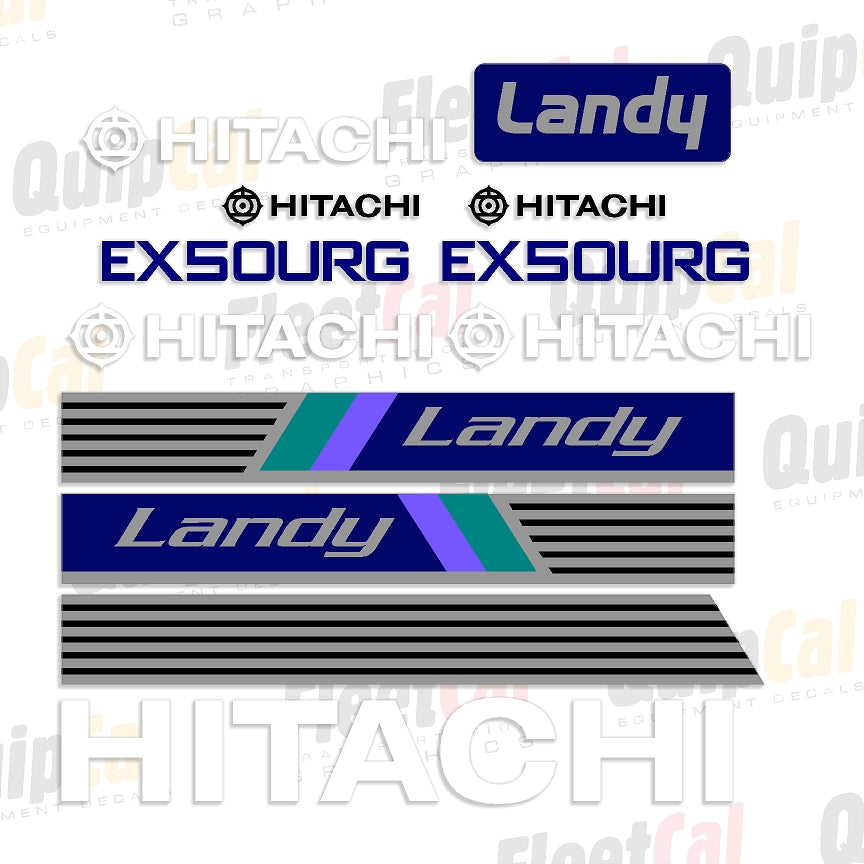 Hitachi EX50 URG Landy Marking Decal Set