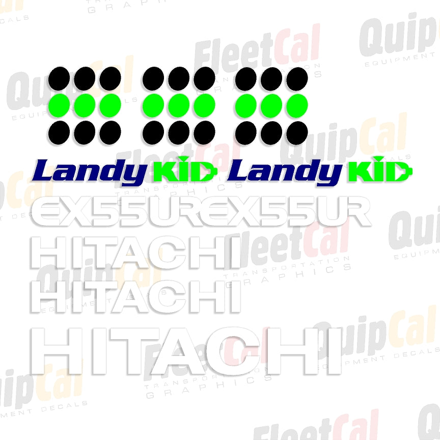 Hitachi EX55 UR-1 Landy Purple Model Marking Decal Set