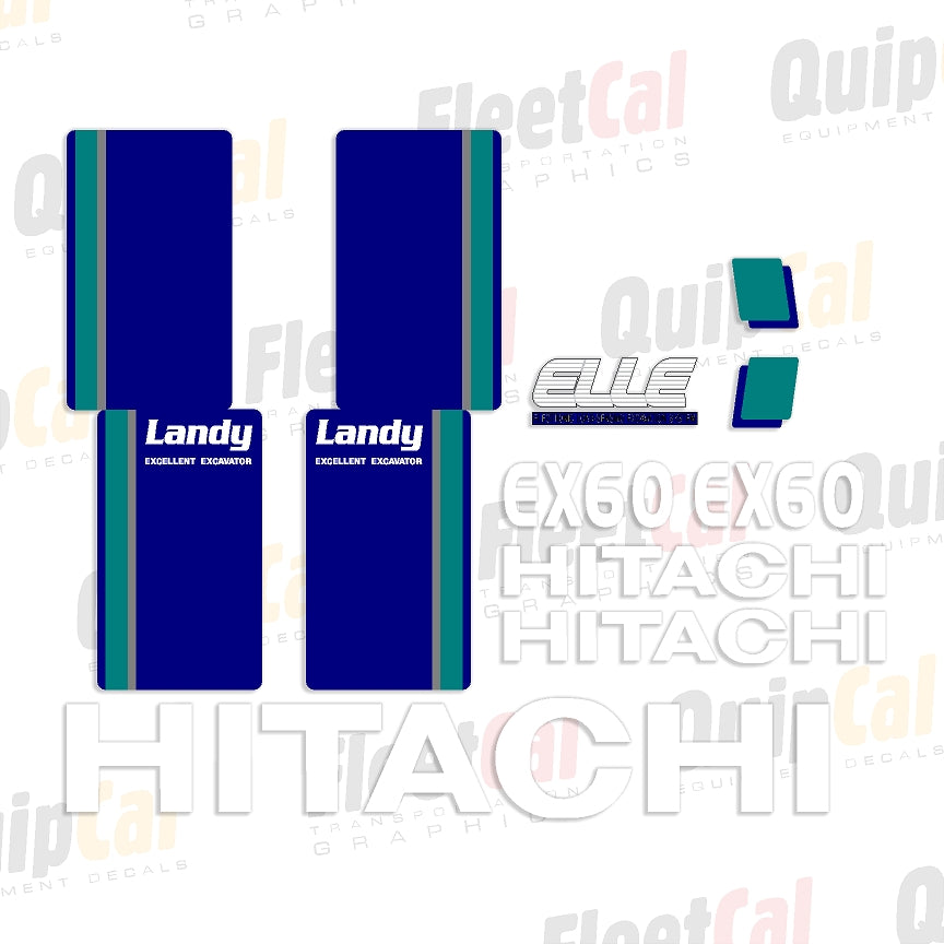 Hitachi EX60-2 Landy Marking Decal Set
