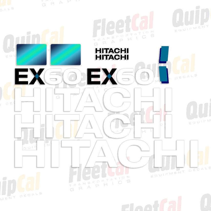 Hitachi EX60-3 1998 Model Marking Decal Set