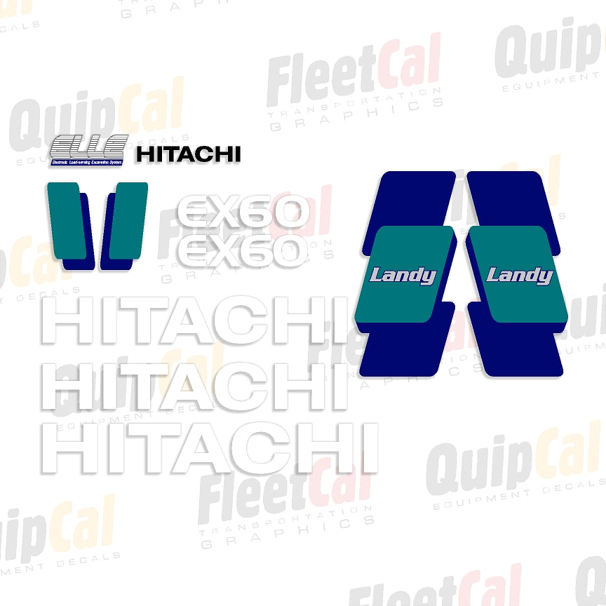 Hitachi EX60-3 Landy Marking Decal Set