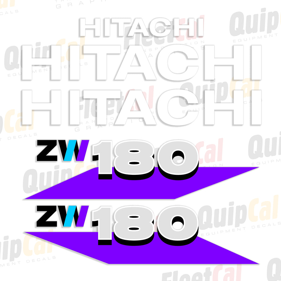 Hitachi ZW180-6 Wheel Loader Decal Set