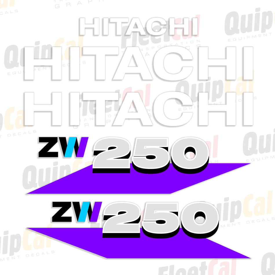 Hitachi ZW250-6 Wheel Loader Decal Set