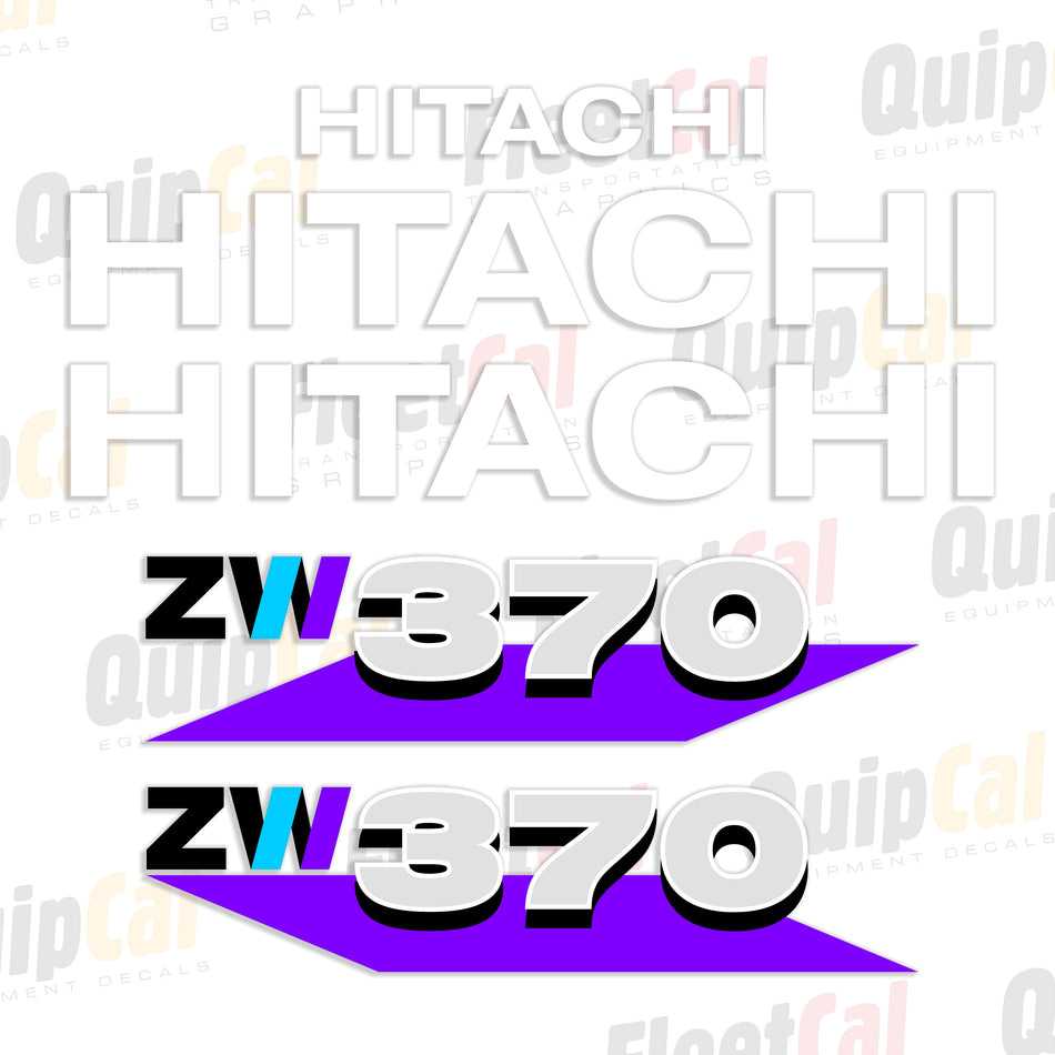 Hitachi ZW370-6 Wheel Loader Decal Set