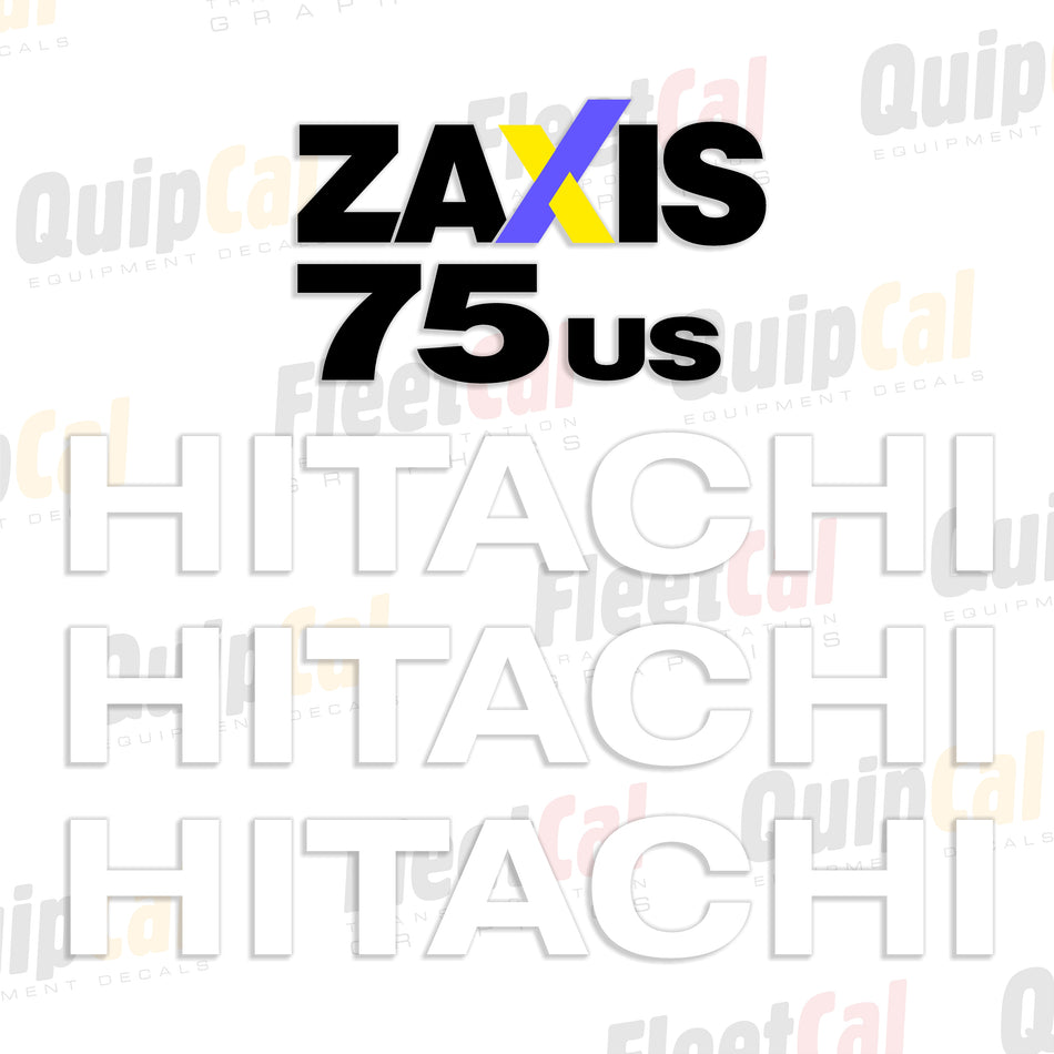 Hitachi Zaxis 75US-5 Excavator Decal Set