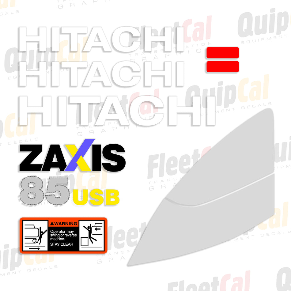 Hitachi Zaxis 85USB-5 Excavator Decal Set