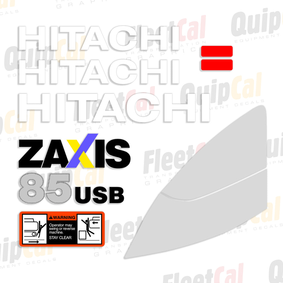 Hitachi Zaxis 85USB-5 Excavator Decal Set (Alternate Model Number)