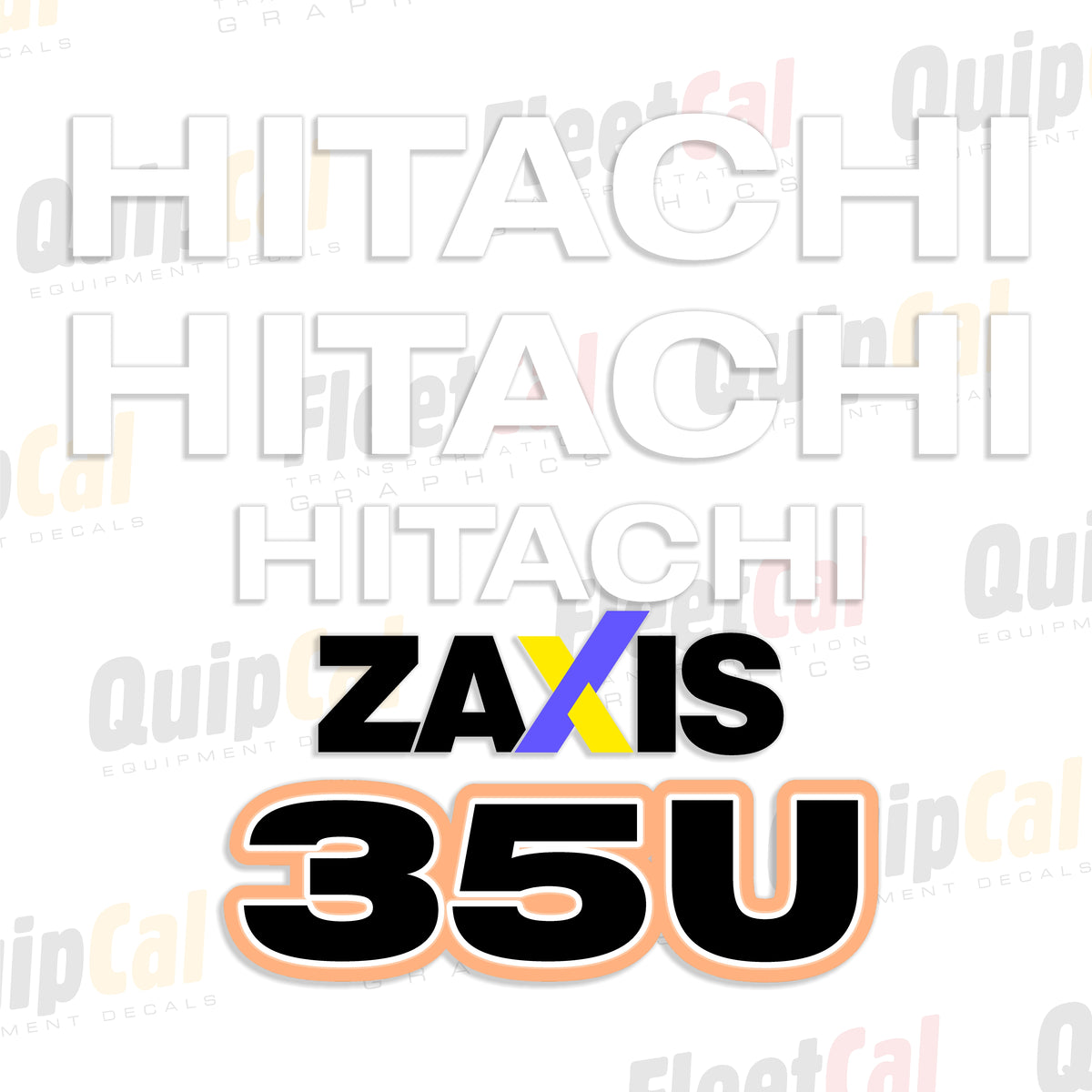 Hitachi Excavator Decals