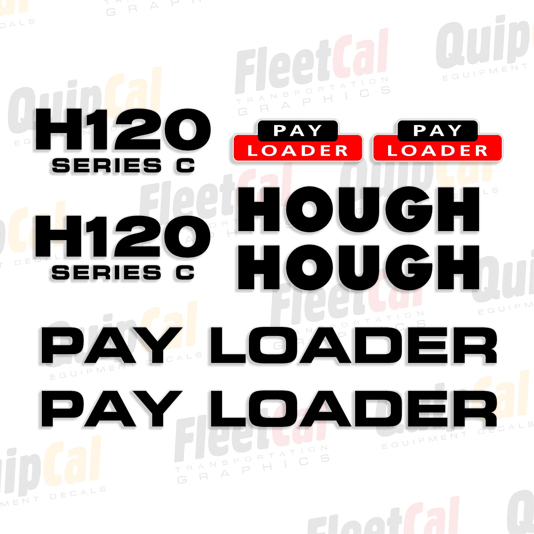 Hough H120 Series C Payloader Marking Decal Set – Truck and Equipment ...