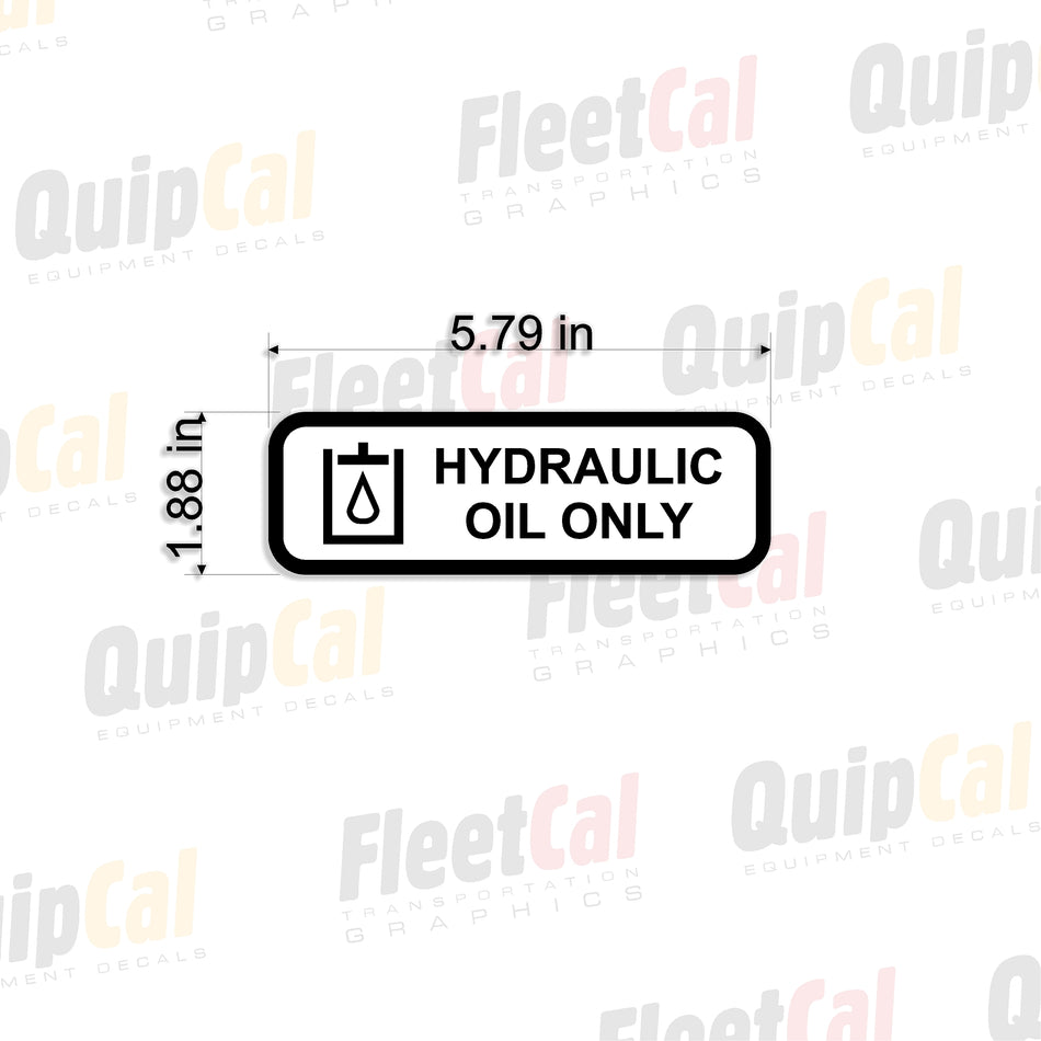 Hyd Oil 002 - Alleen hydraulische olie sticker
