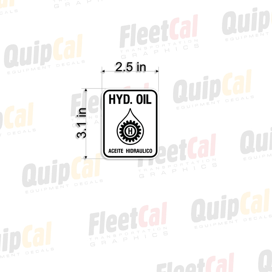 Hyd Oil 004 - Hydraulic Oil Decal