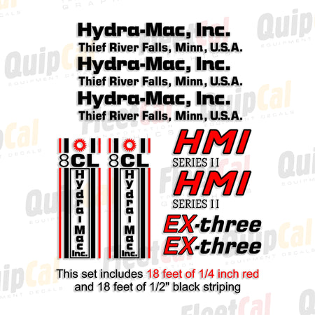 Hydra-Mac Skid Loader Decal Set