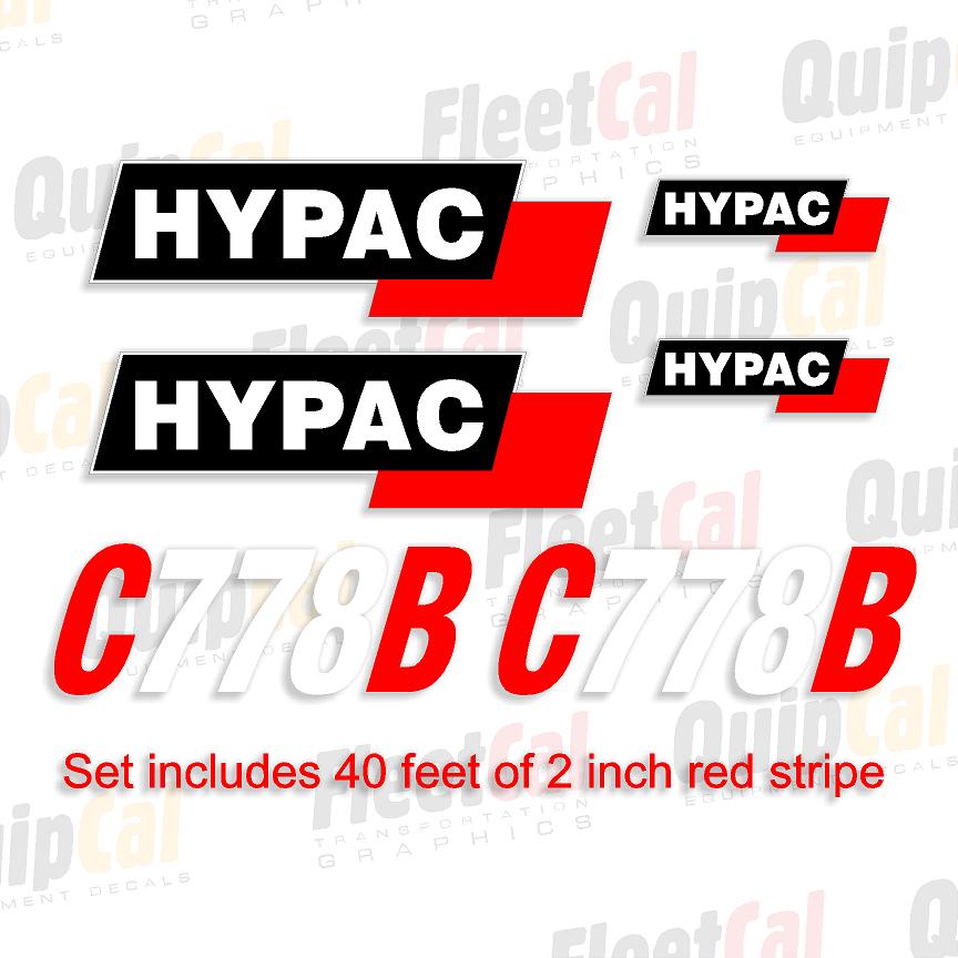 Hypac C778B Marking Decal Set – Truck and Equipment Decals