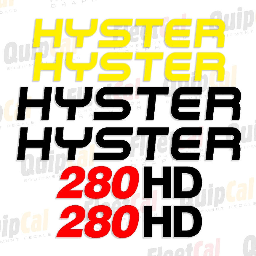 Hyster 280HD Forklift Marking Decal Set – Truck and Equipment Decals