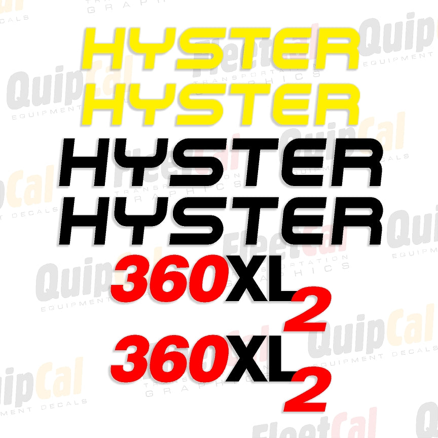 Forkift Lettering Hyster 360XL2 Forklift Marking Decal Set – Truck and Equipment Decals