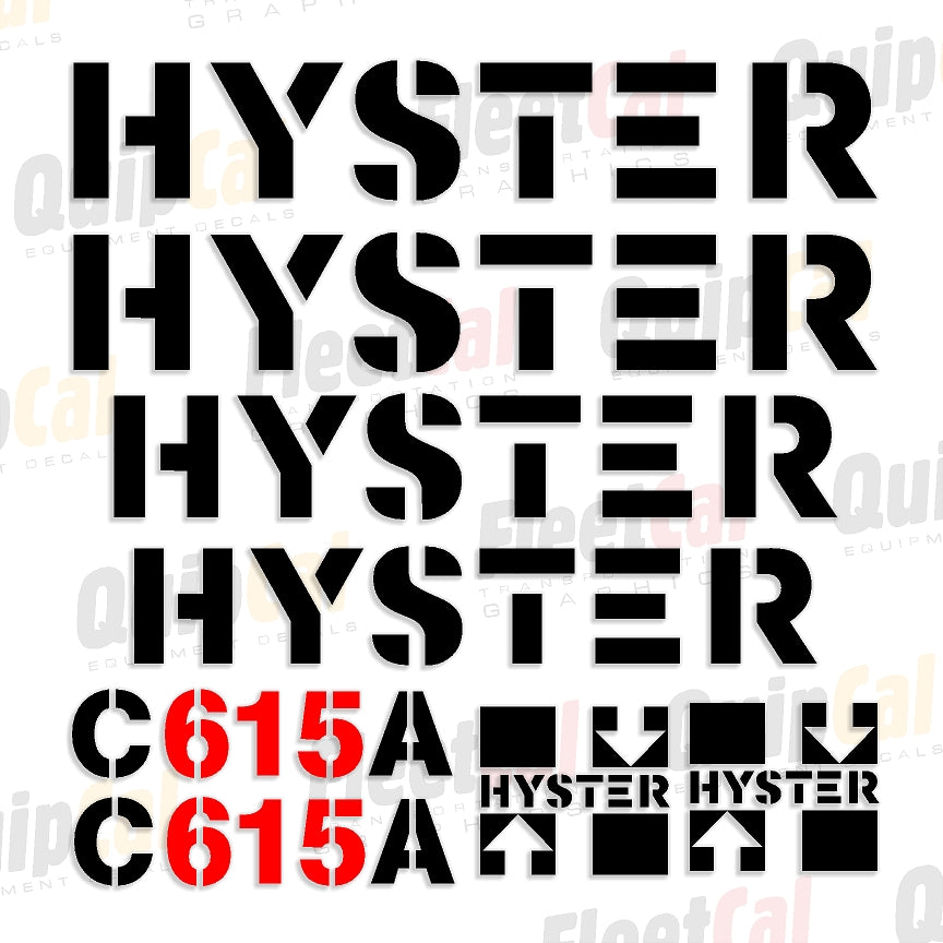 Hyster C615A Vibratory Compactor Marking Decal Set – Truck and ...
