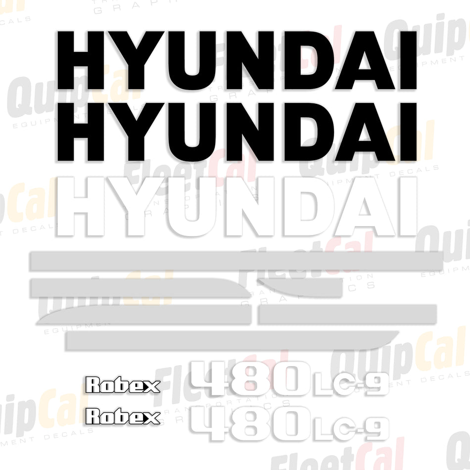 Hyundai 480LC-9 Robex Excavator Decal Set