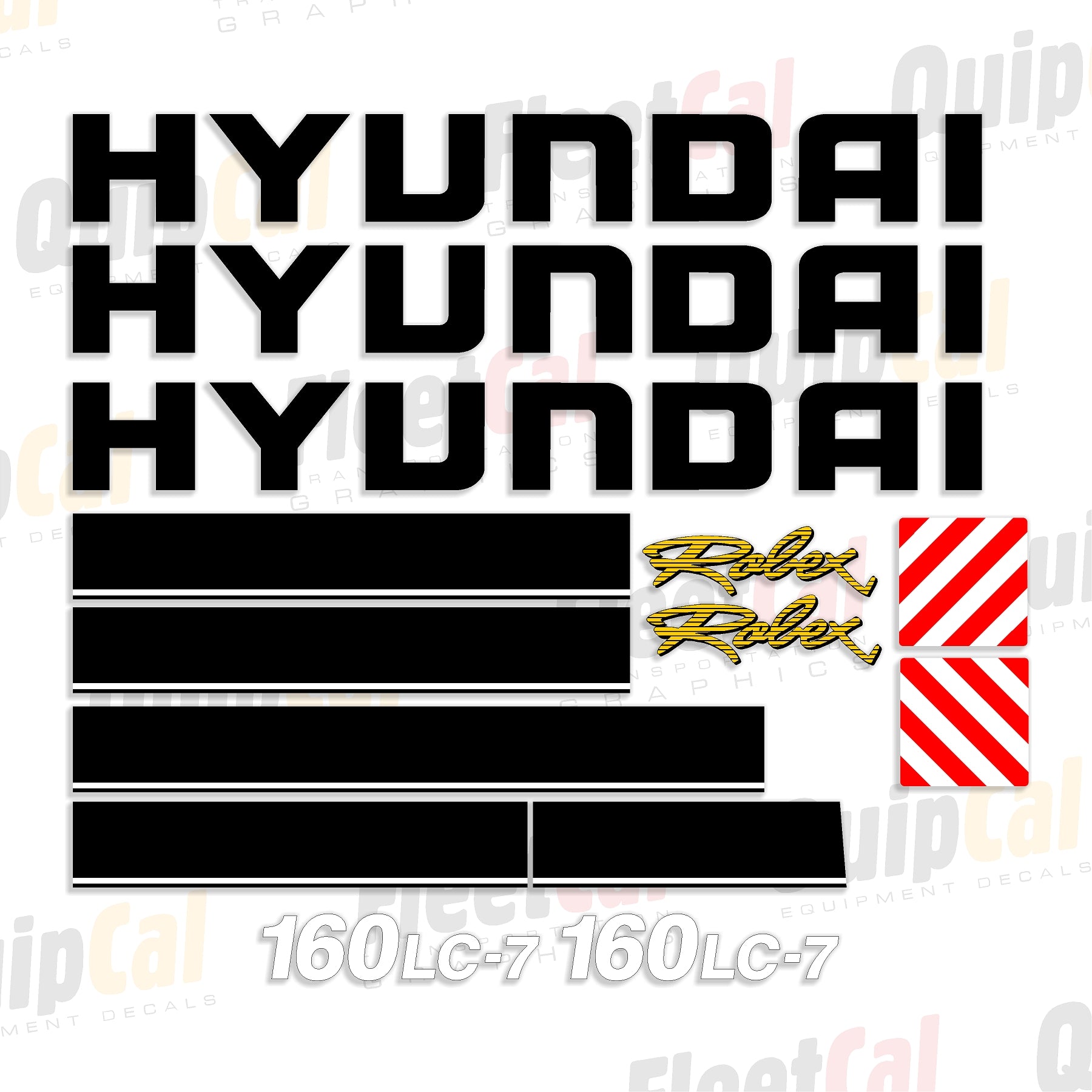 ステッカー　Levi's、BOBSON、McGREGOR、RIVAX Hyundai_160LC-