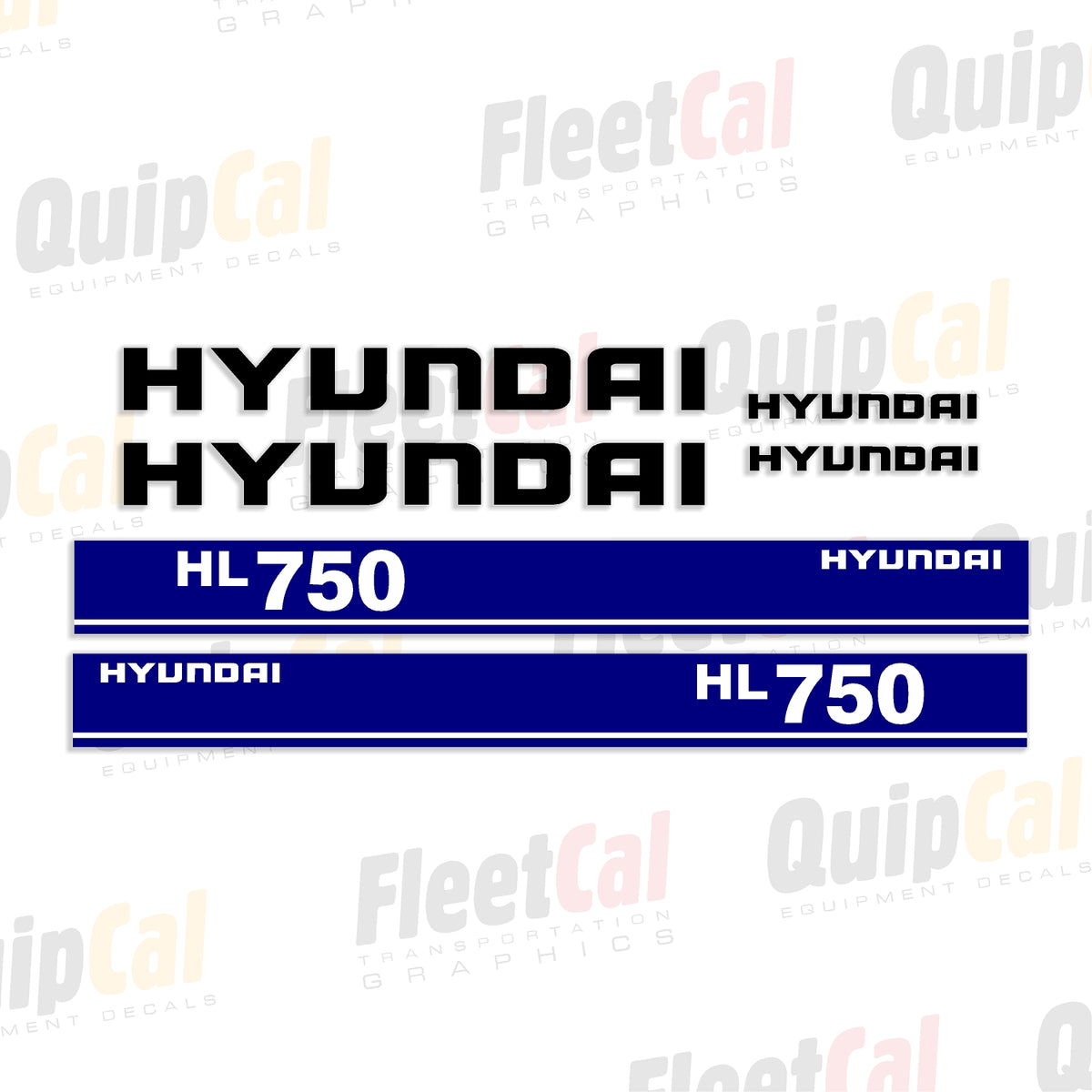 Hyundai HL750 Wheel Loader Marking Decal Set – Truck and Equipment Decals