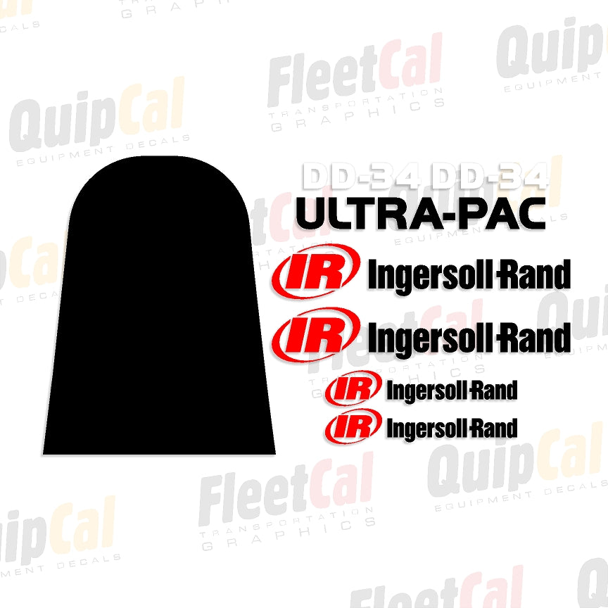 Dd34 Ingersoll Rand DD-34 Early 2000s Marking Decal Set – Truck and ...