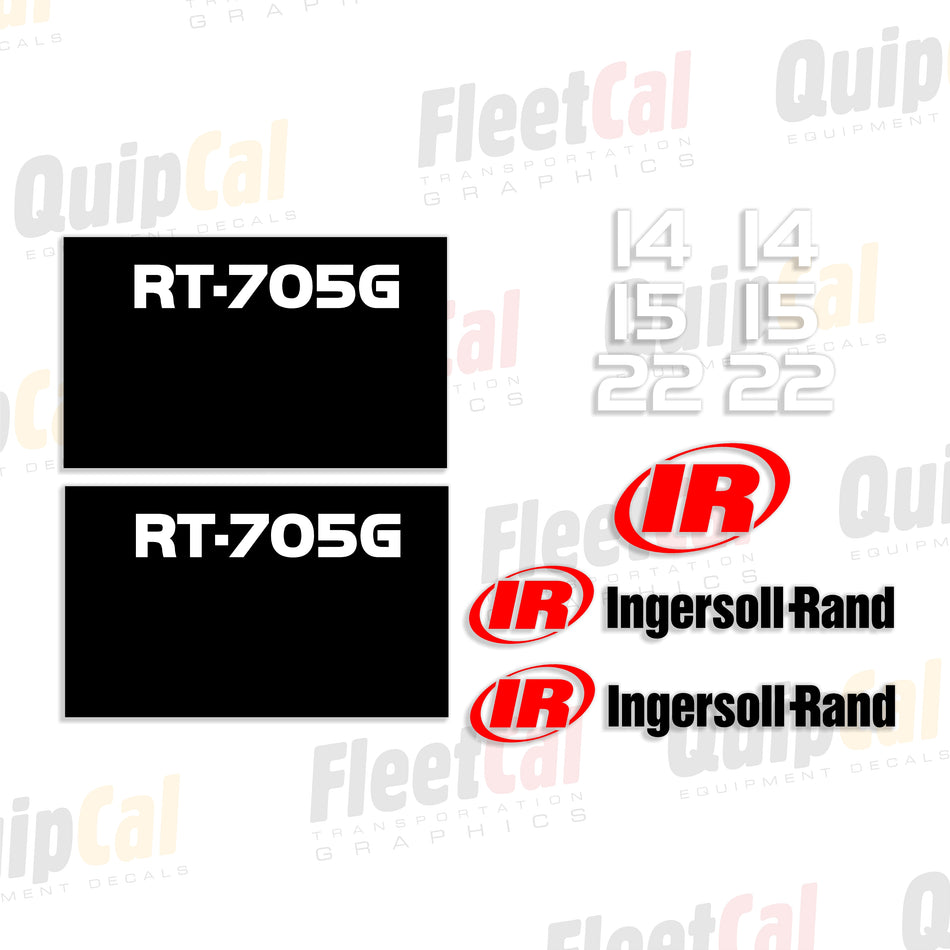Ingersoll Rand RT-705G Rough Terrain Forklift Decal Set