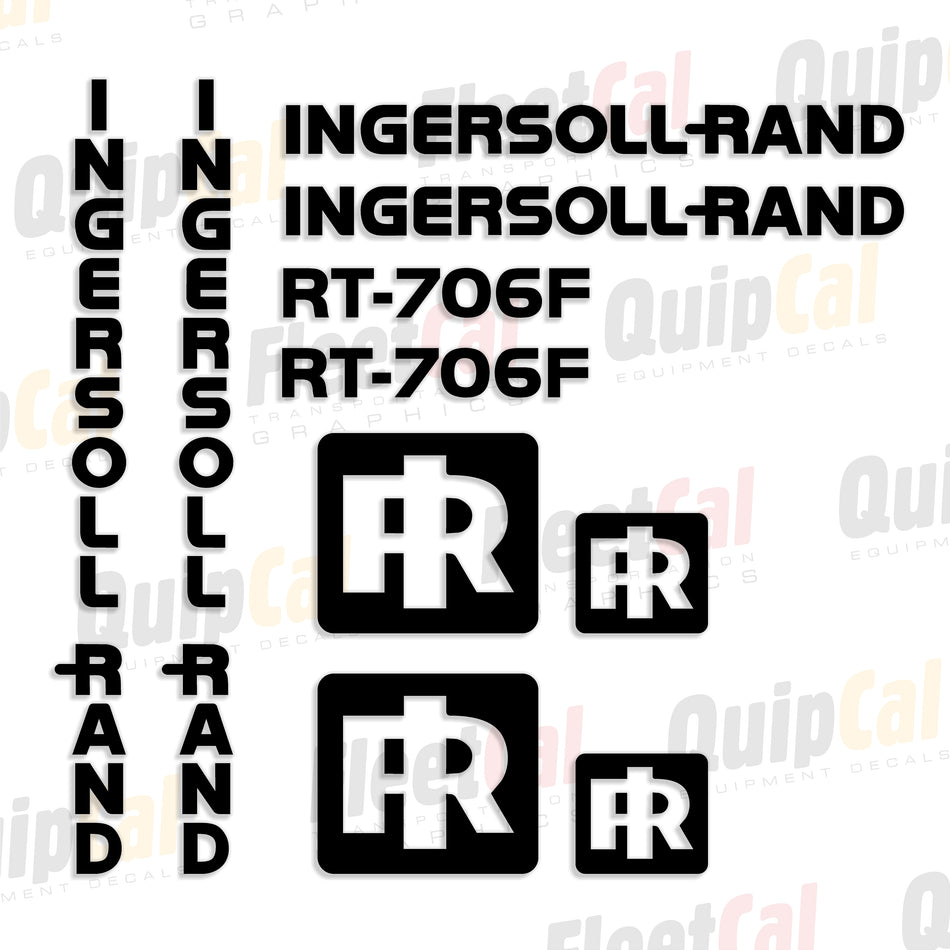 Ingersoll Rand RT-706F Rough Terrain Forklift Decal Set