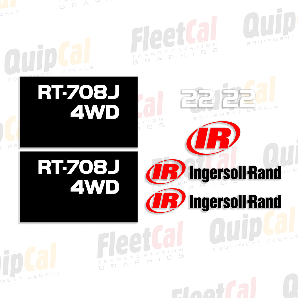 Ingersoll Rand RT-708J Rough Terrain Forklift Decal Set