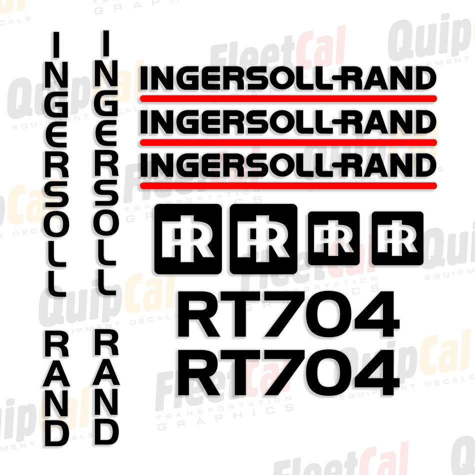 Ingersoll Rand RT-704 Rough Terrain Forklift Decal Set