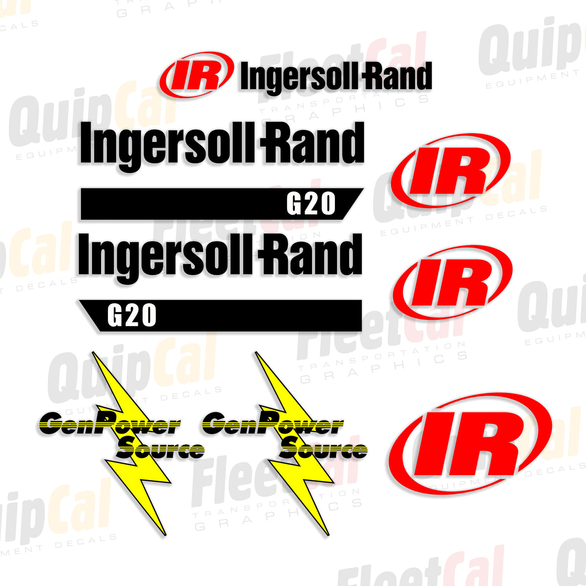 Ingersoll Rand Generator Decals