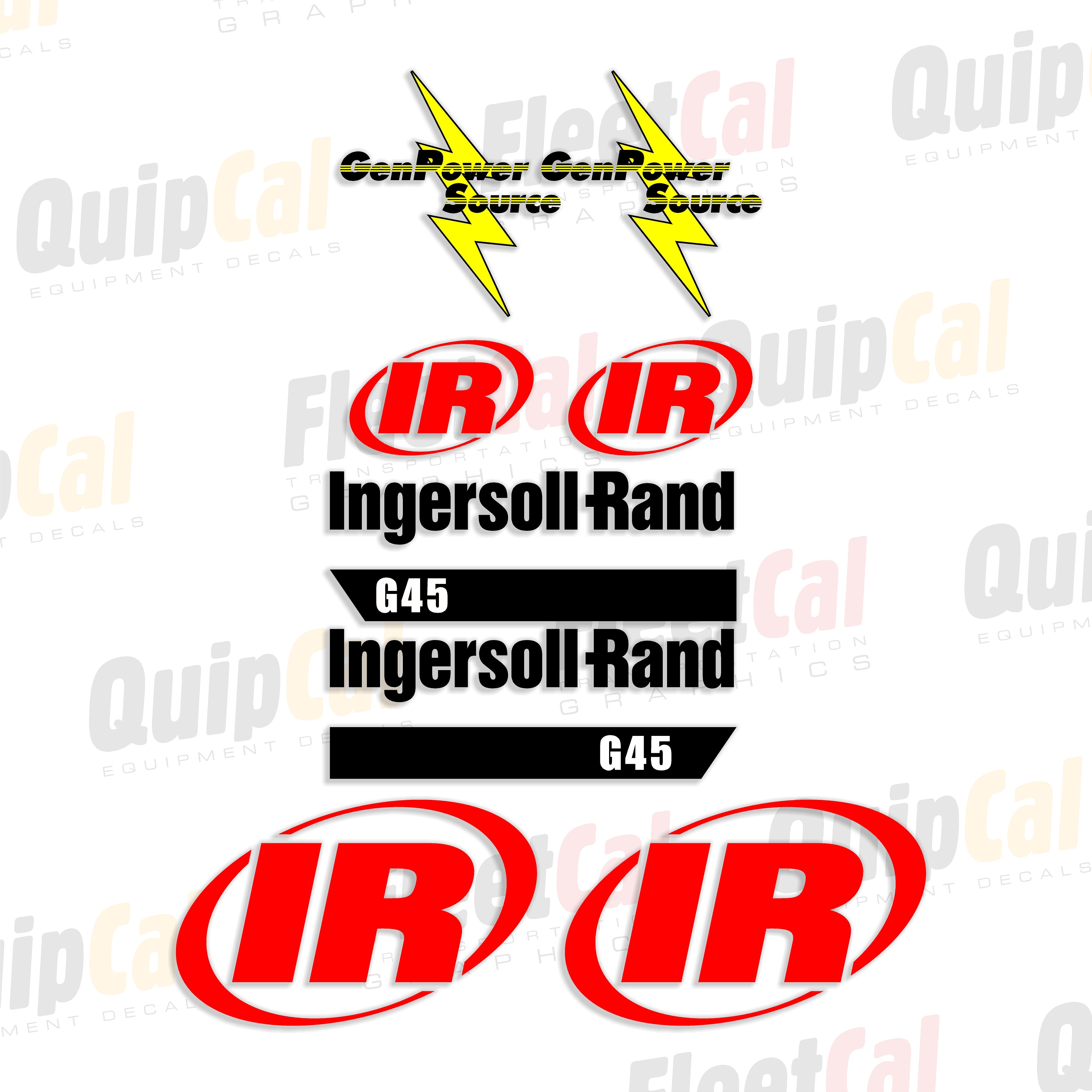 Ingersoll Rand Generator Decals
