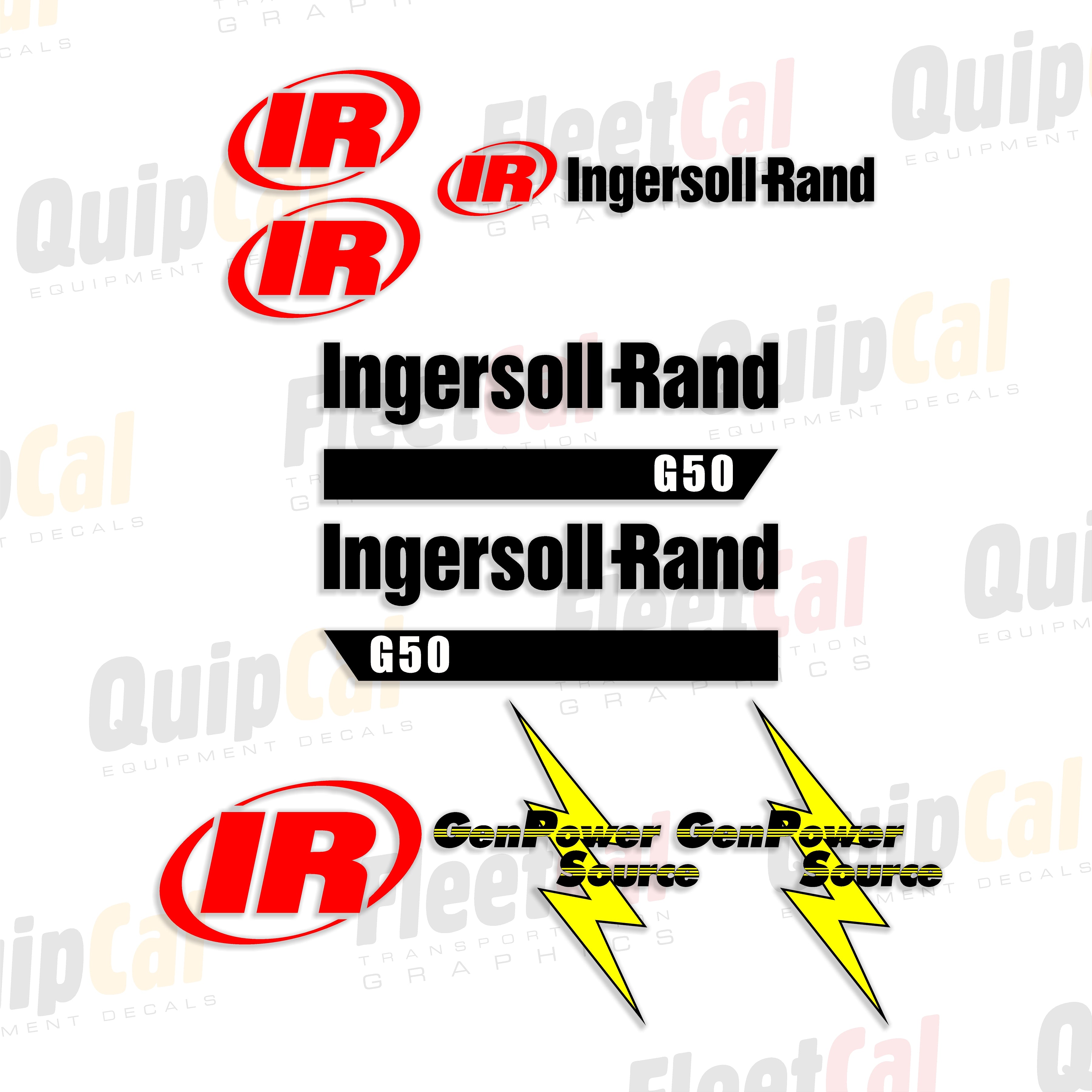 Ingersoll Rand Generator Decals