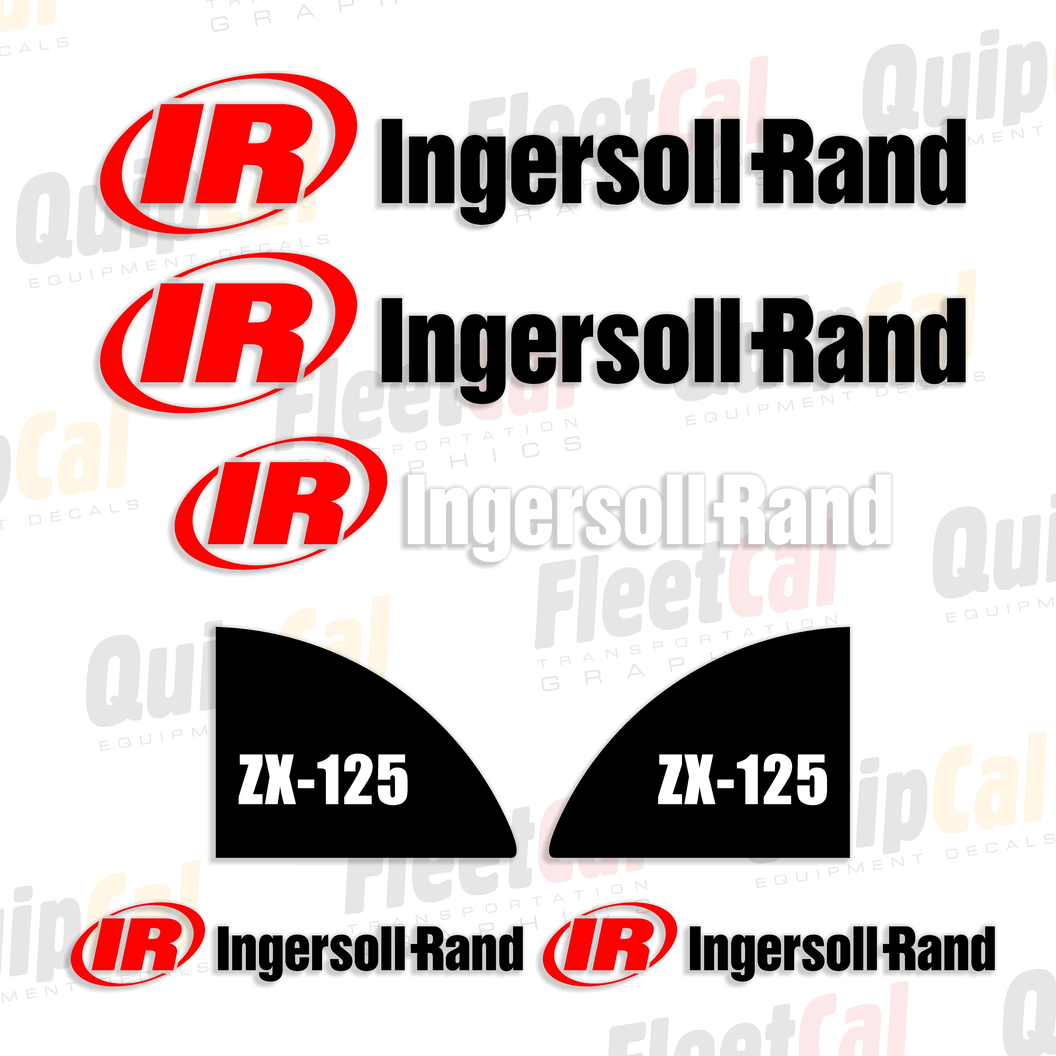 Ingersoll Rand ZX-125 Excavator Marking Decal Set – Truck and