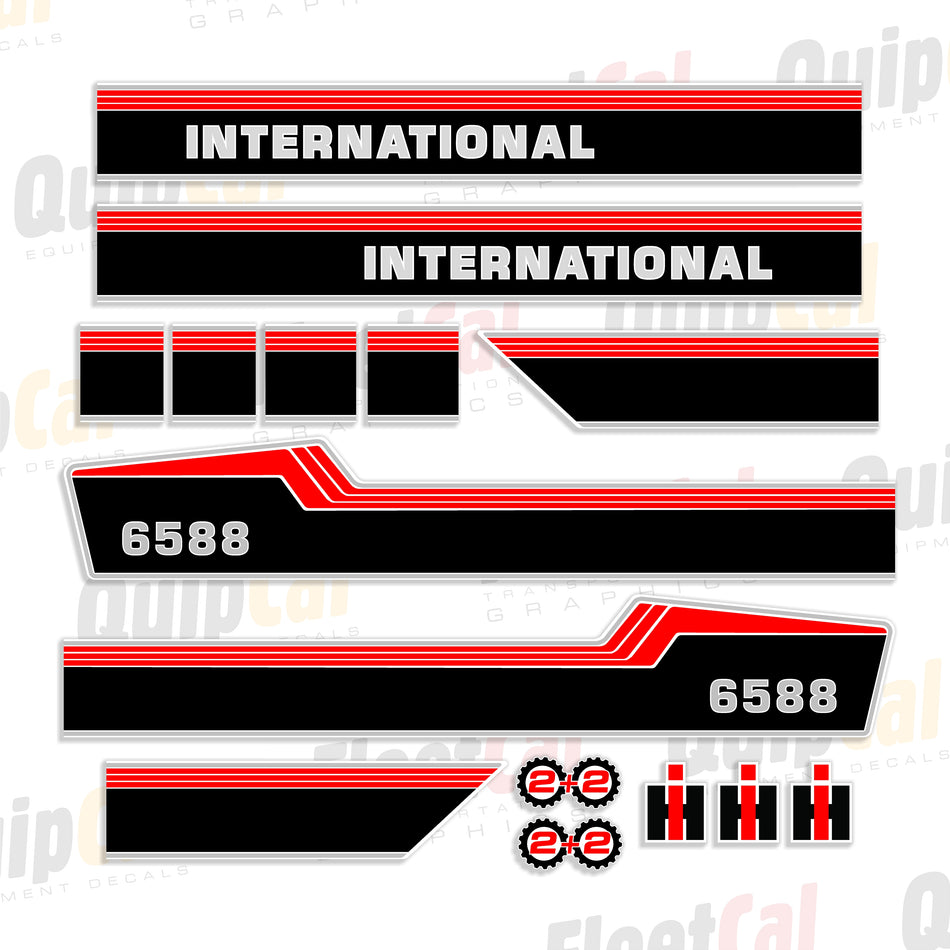 International 6588 2+2 Tractor Decal Set