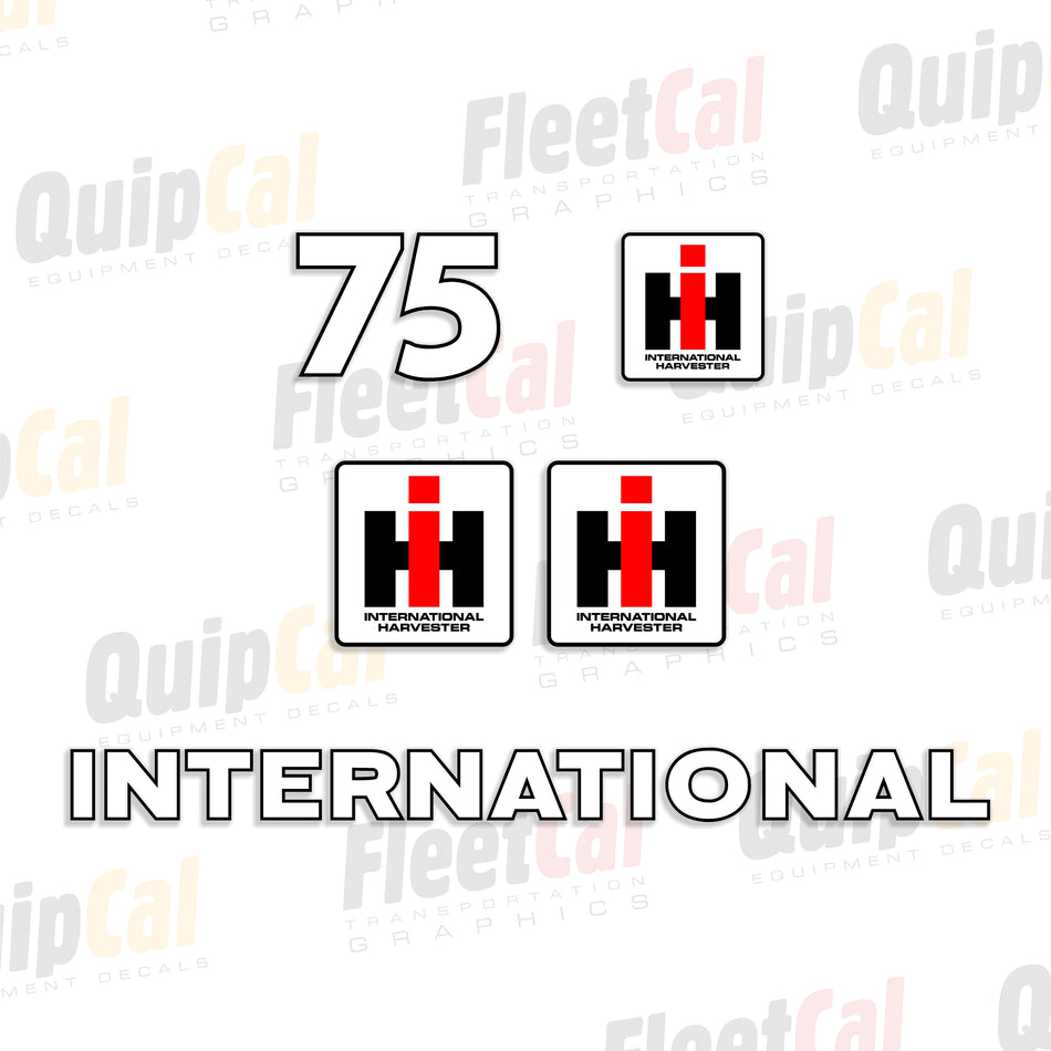 International 75 Tow Windrower Swather Decal Set