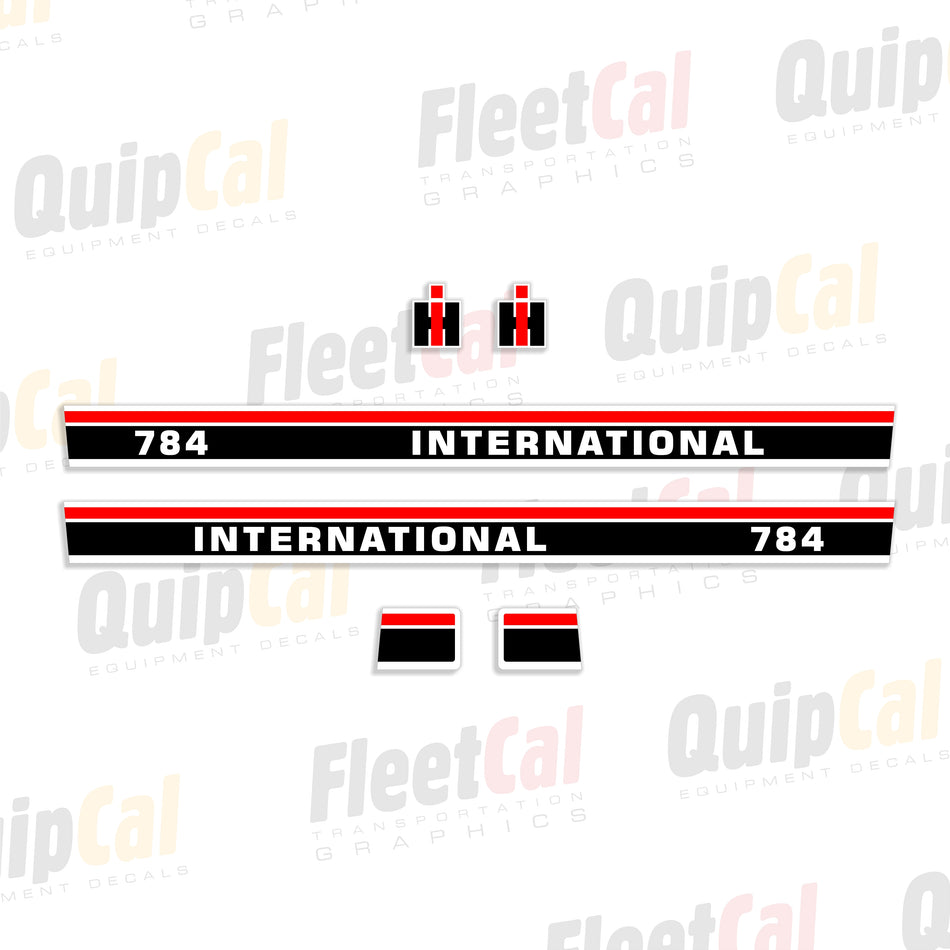 International 784 Tractor Hood Late Model Decal Set