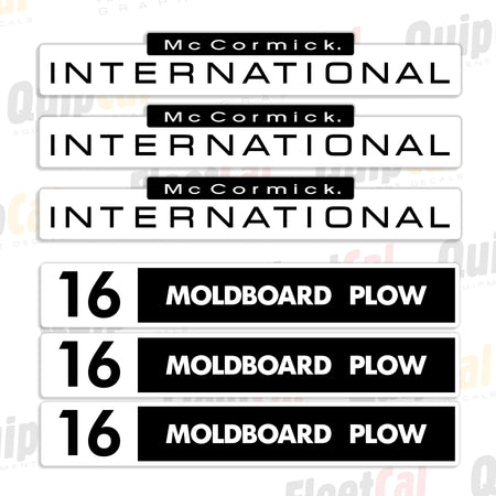 International McCormick Plow Decals