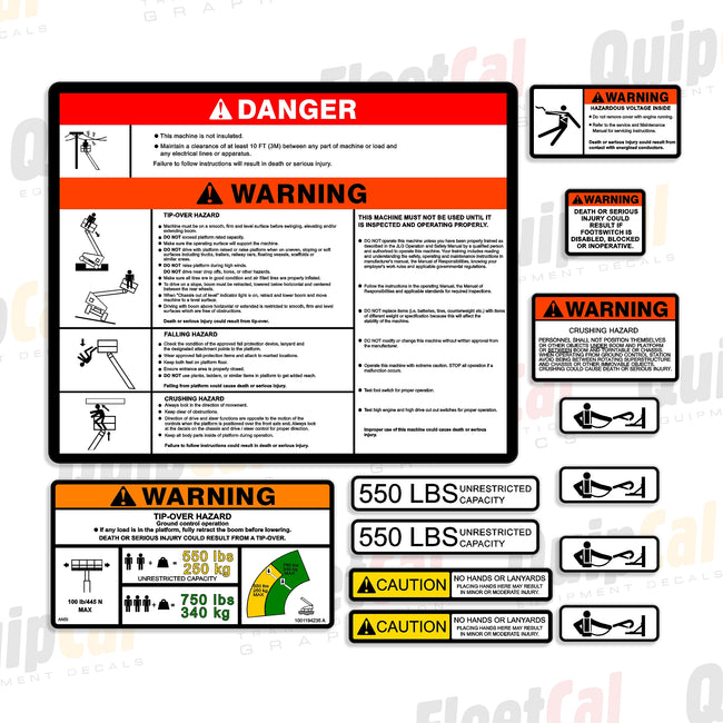 Setting Capacity Sticker Equipment Safety Decals – Truck and Equipment Decals