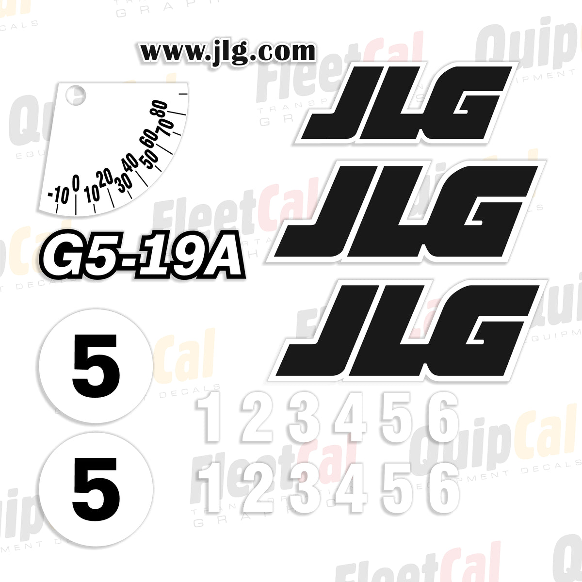 JLG Telehandler Decals