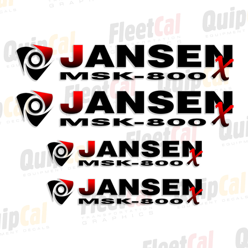 Jansen MSK-800X Power Wheelbarrow Decal Set