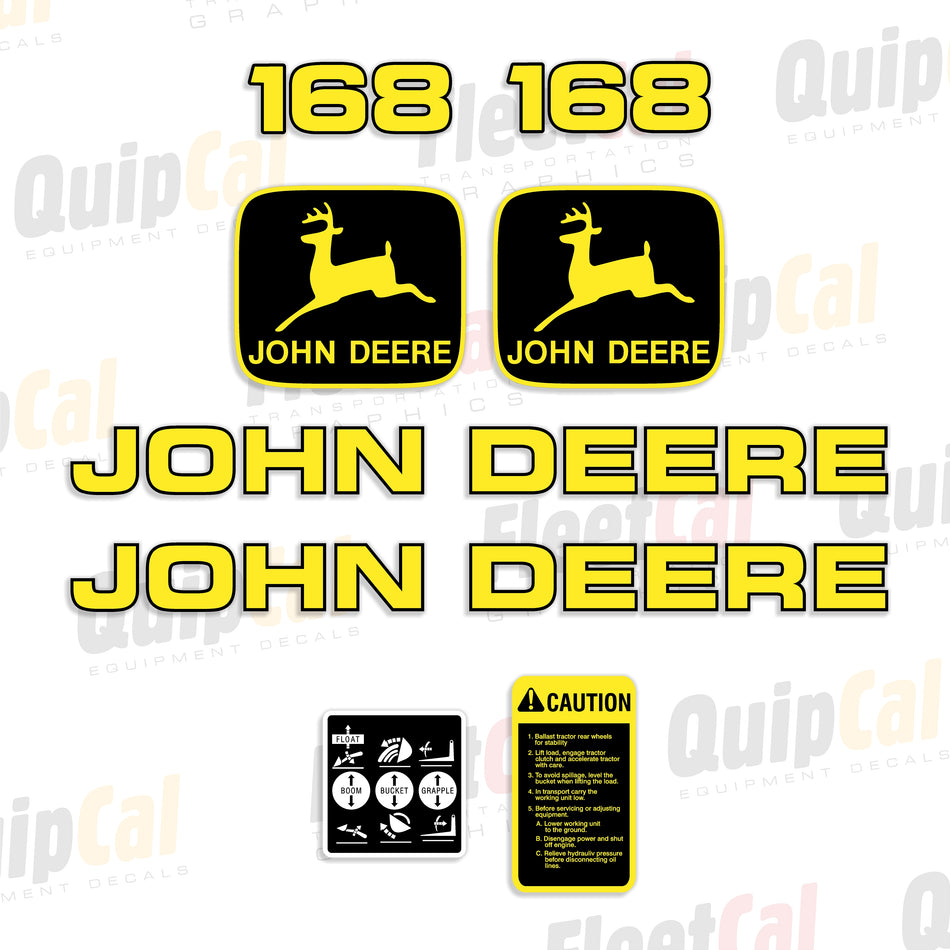 John Deere 168 Front Loader Decal Set