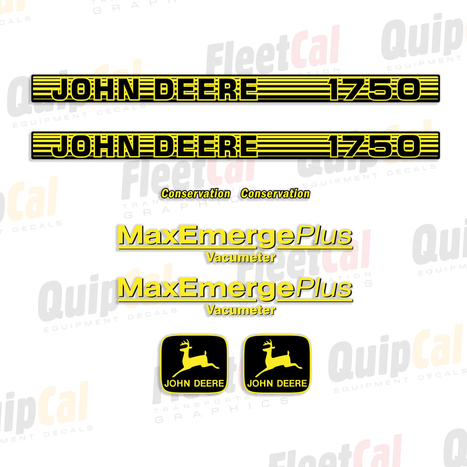 John Deere 1750 Max Emerge Plus - Conservation - Planter Decal Set