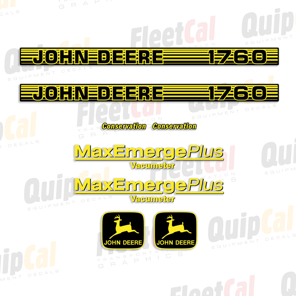 John Deere 1760 Max Emerge Plus - Conservation - Planter Decal Set