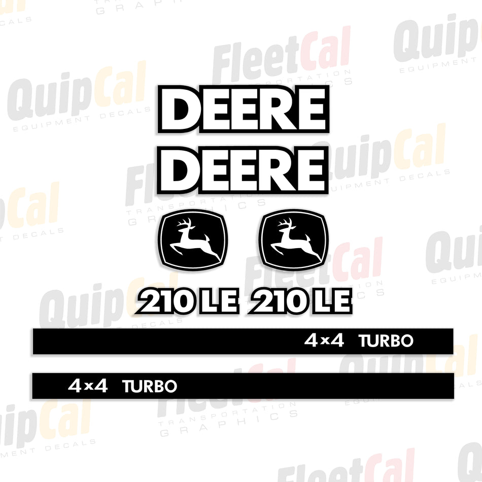 John Deere 210LE 4x4 Turbo Skip Loader Decal Set